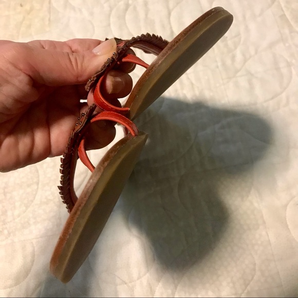 COACH Deni Feather Embellished Flat Sandal size 8/38 - Picture 5 of 7